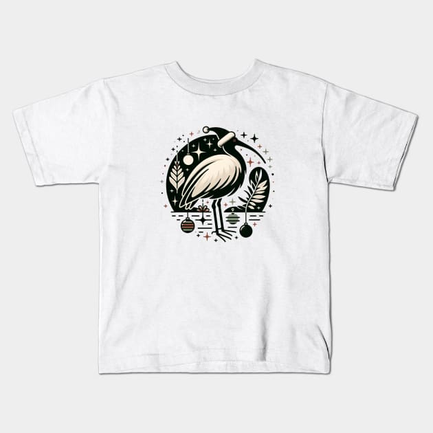 Bin Chicken Christmas Kids T-Shirt by Retro Travel Design